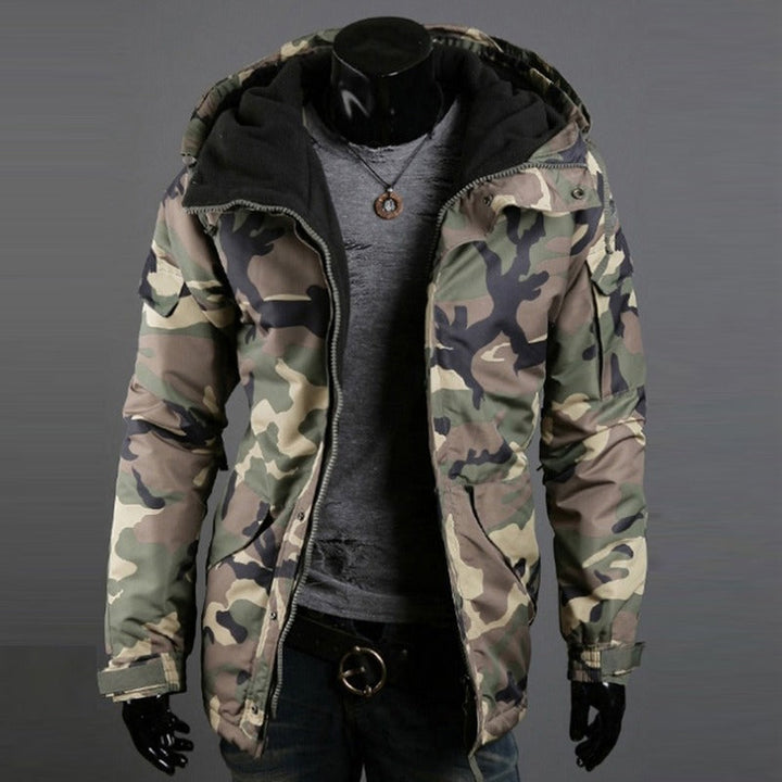 Discover the Men's British Camouflage Hooded Jacket