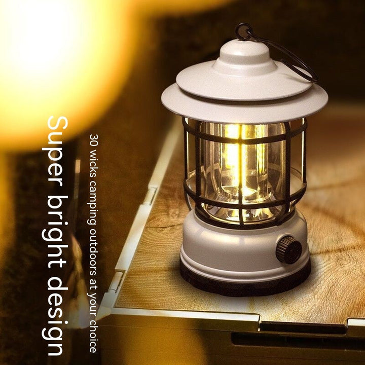 Illuminate Your Adventures with the Retro Multi-Functional Warm Camping Lantern